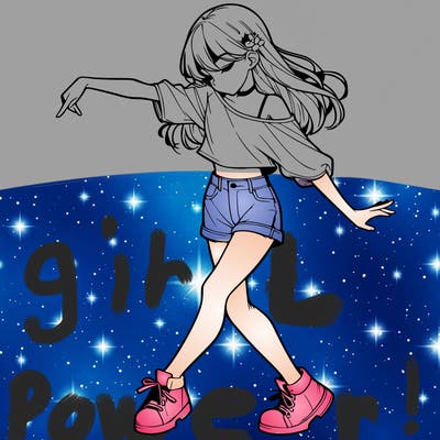 realistic girl danceing