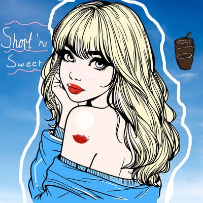 realistic girl with bangs looking over her shoulder