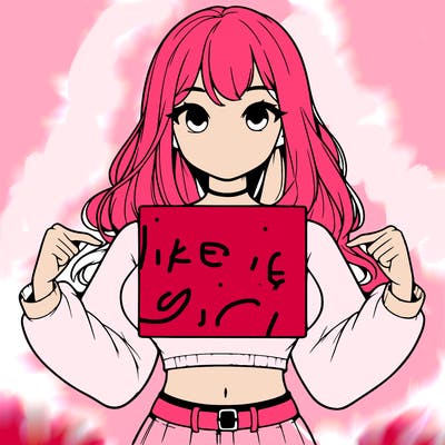 girl holding a blank sign in a long sleeve crop top