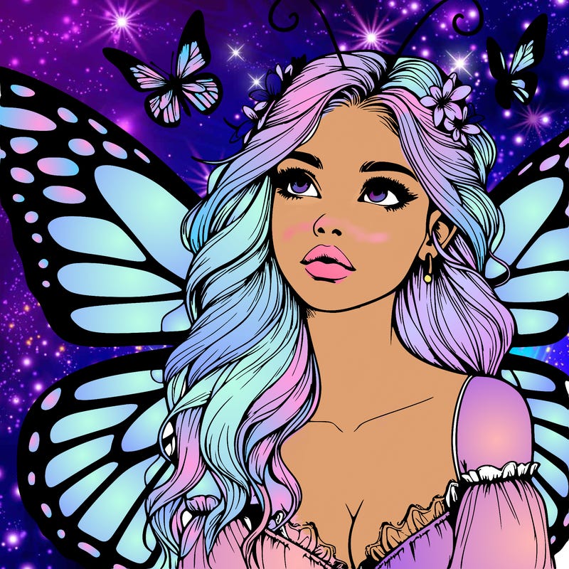 butterfly fairy realistic girl