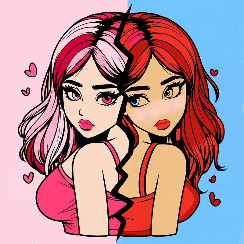 realistic girl split