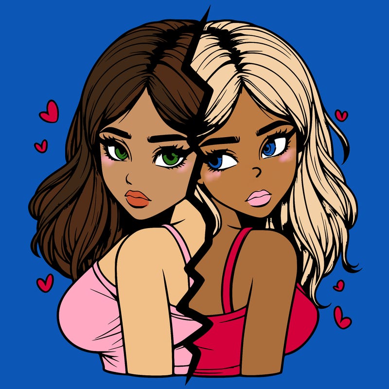 realistic girl split