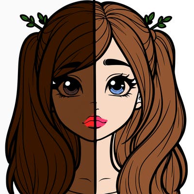 realistic girl split