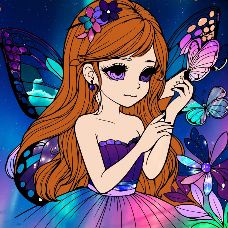 butterfly realistic fairy girl