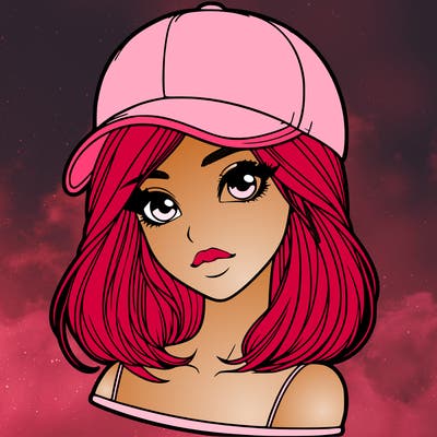 semi realism beautiful girl wearing cap