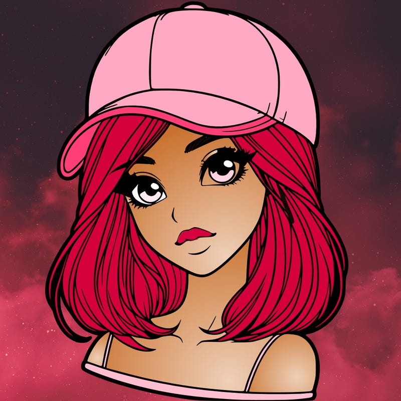 semi realism beautiful girl wearing cap