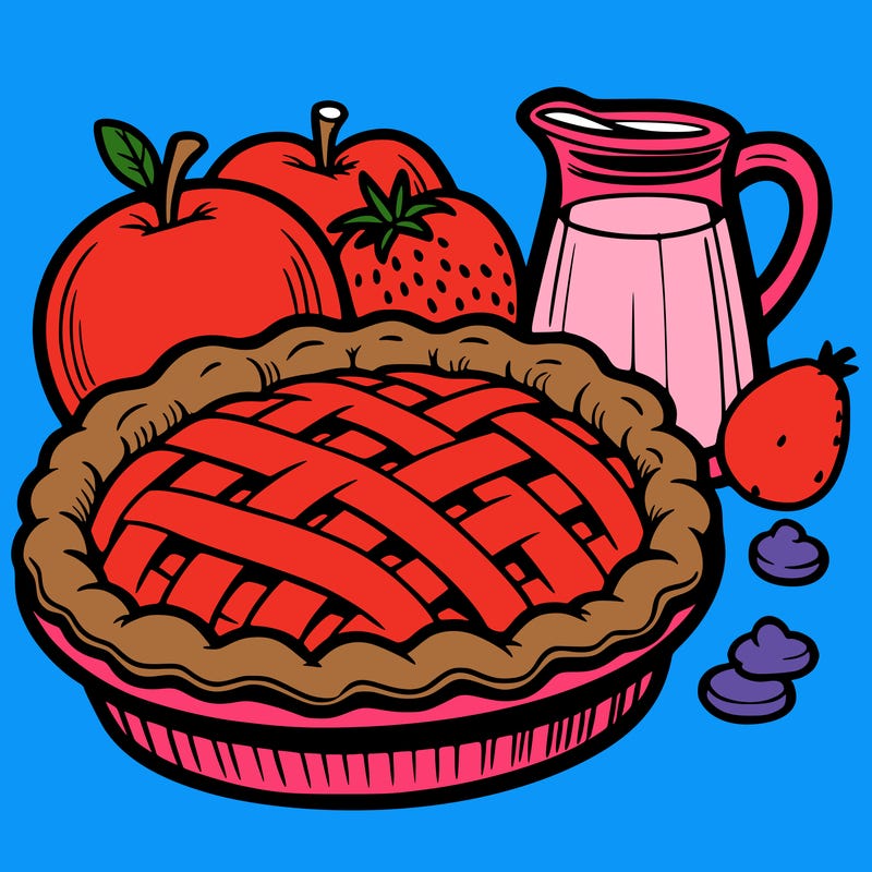 a pie of food