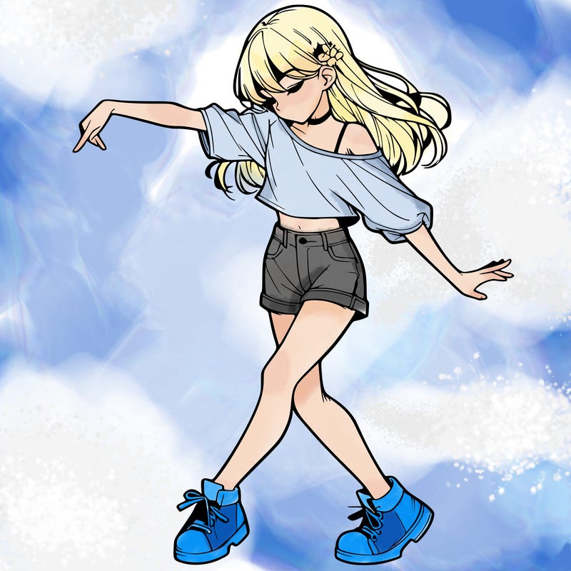 realistic girl danceing