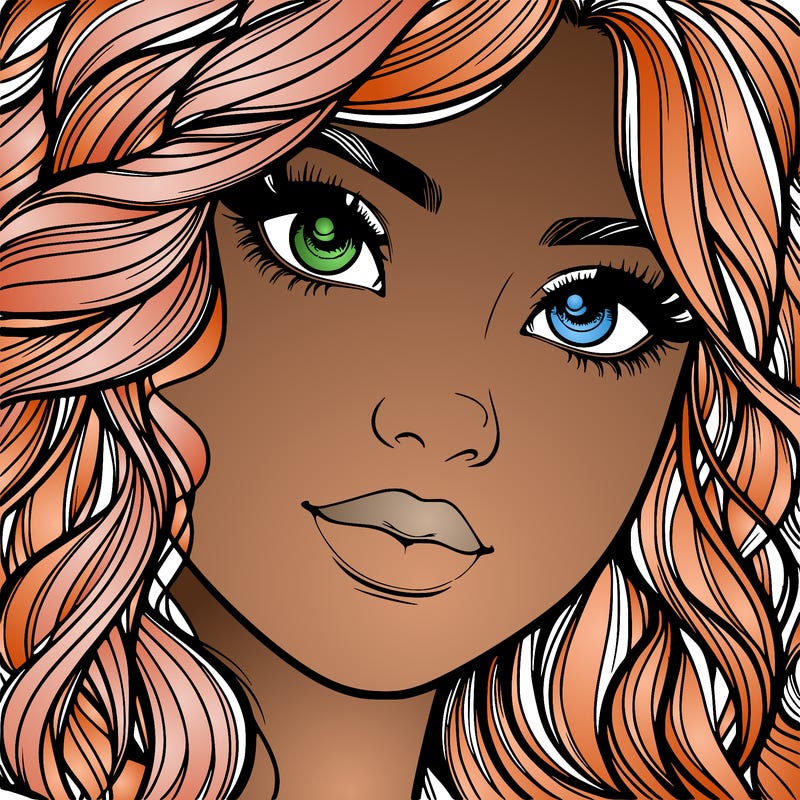 beautiful realistic girl close up to the camera with wavy hair,