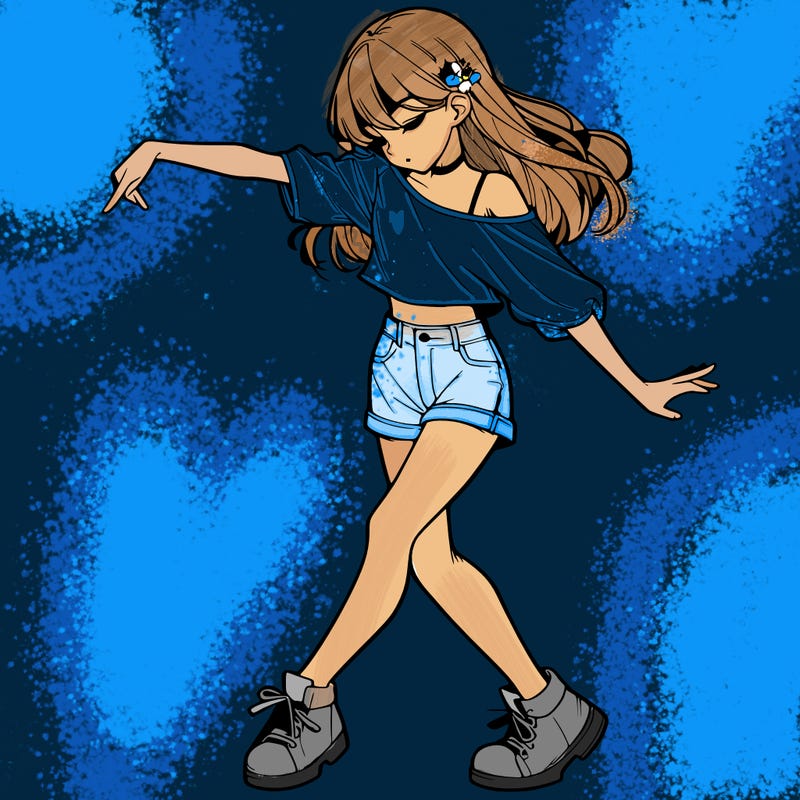 realistic girl danceing