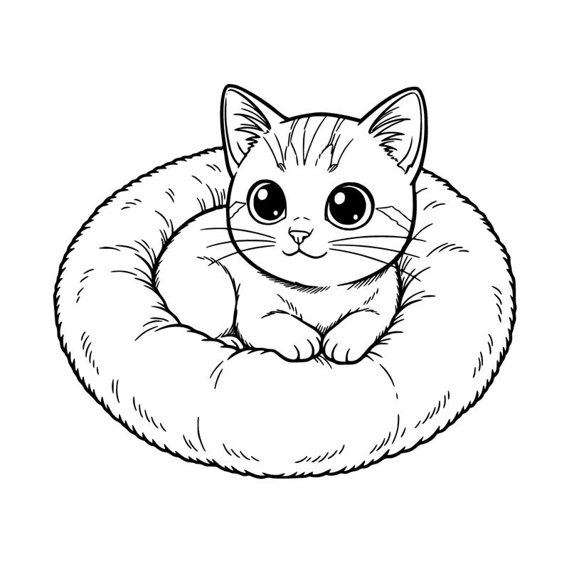 kitten in a warm fuzzy kitten bed