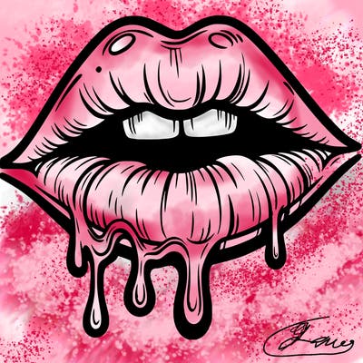 lips that look realistic and drip