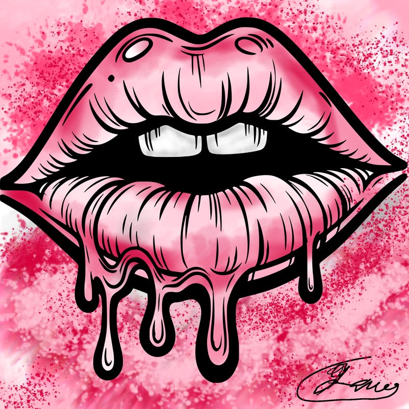 lips that look realistic and drip