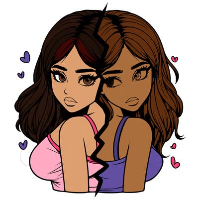 realistic girl split