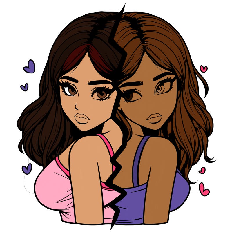 realistic girl split