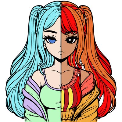 realistic girl split