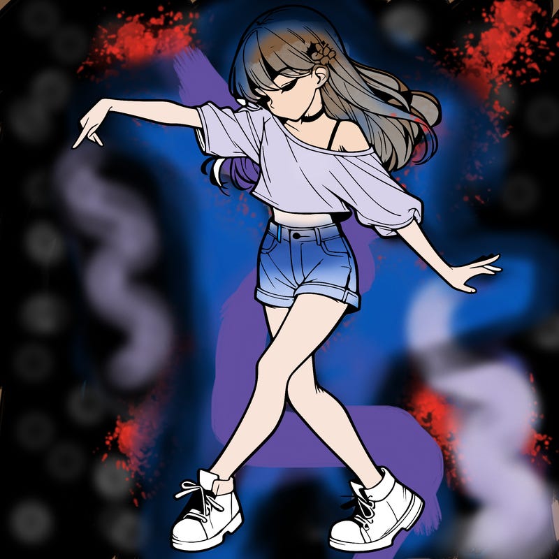 realistic girl danceing