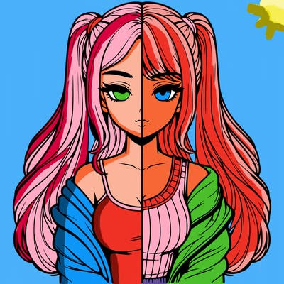 realistic girl split