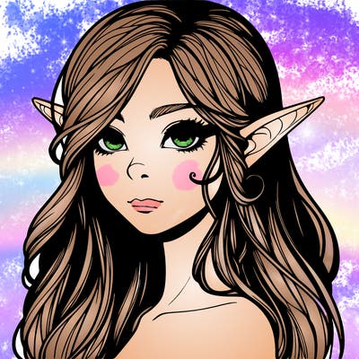 elf girl realistic dark fantasy