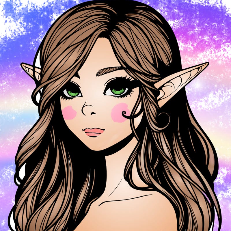 elf girl realistic dark fantasy