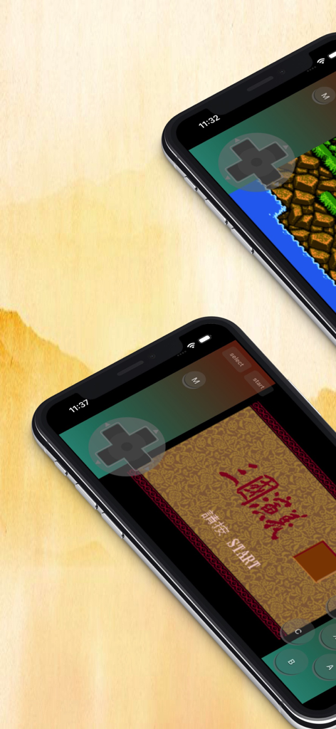 All-In-One Emulator-GBA NES MD - Retro games running on iPhone with virtual controller overlay