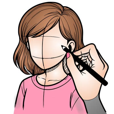 drawing a realistic person