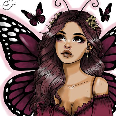 butterfly fairy realistic girl