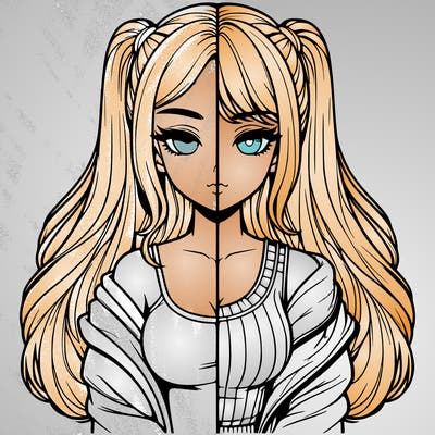 realistic girl split