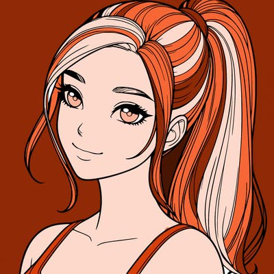 a super realistic women with a ponytail