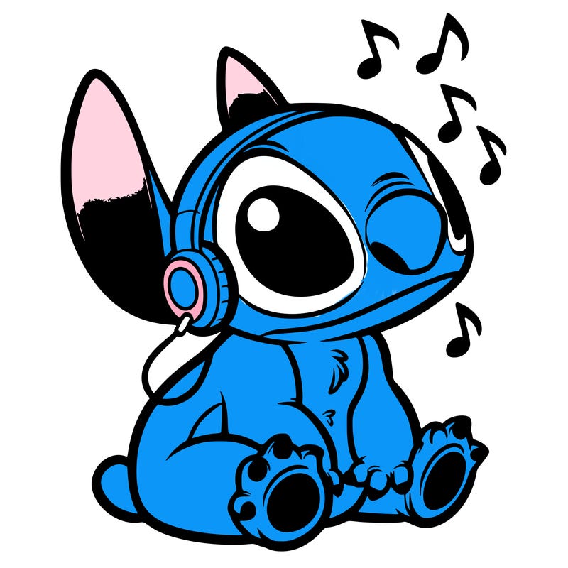 stitch listening to music