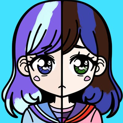 a split of a girl