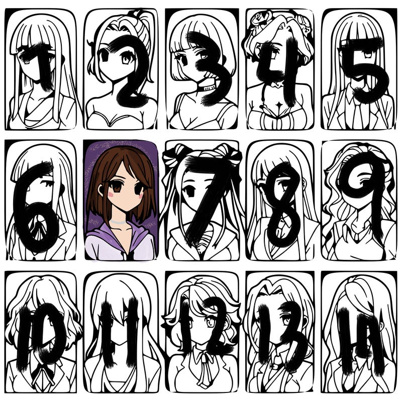 girls that look diffrent anime