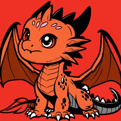 fierce baby night dragon