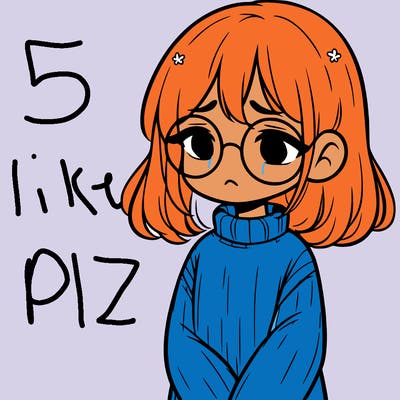 sad girl with glasses in a sweater