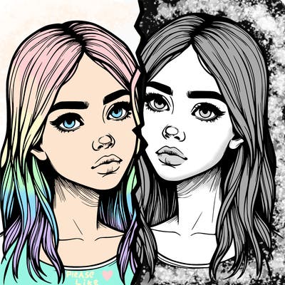 realistic girl split