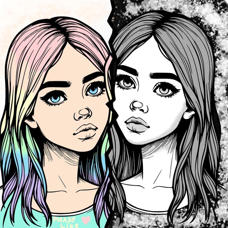 realistic girl split