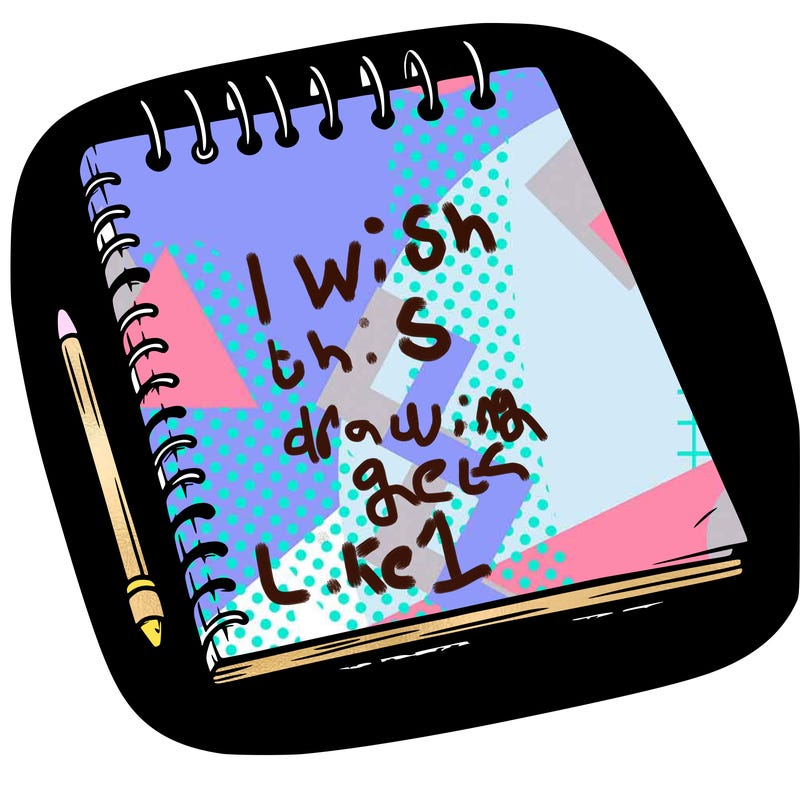 a blank sketch pad