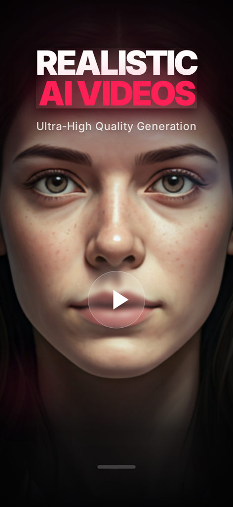 Video3: AI Video Generator - Screenshot showing realistic AI video generation of a woman portrait