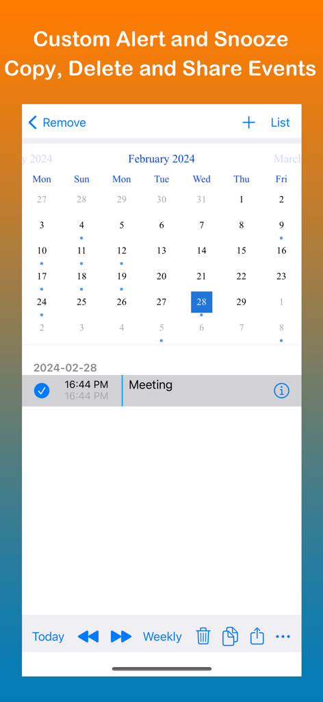 Remove Duplicate Contacts + - Interfaz para gestionar y eliminar eventos de calendario en la aplicación