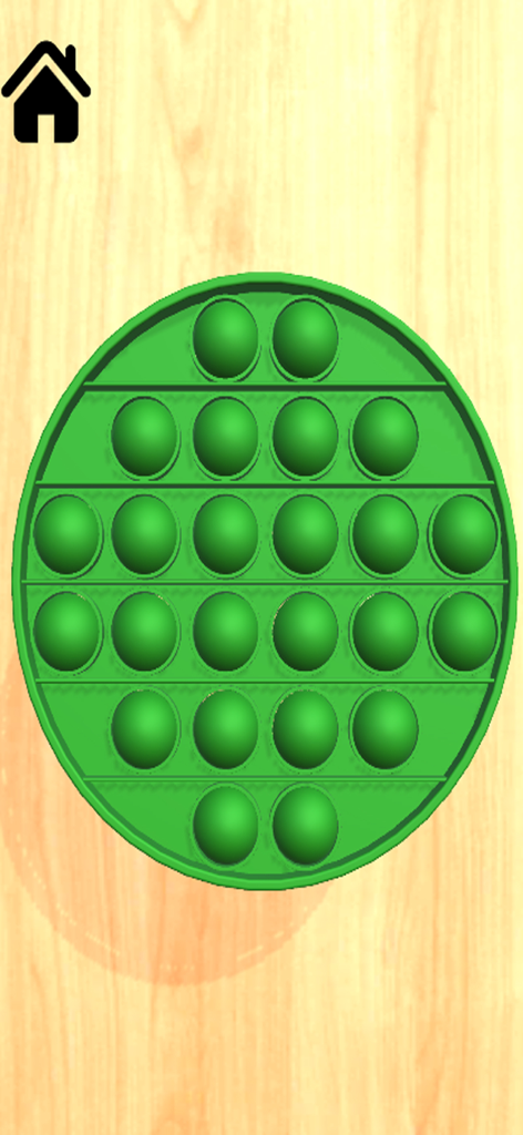 No Wifi Game: Offline Games 3D - A green circular 3D pop it fidget toy for stress relief and relaxation