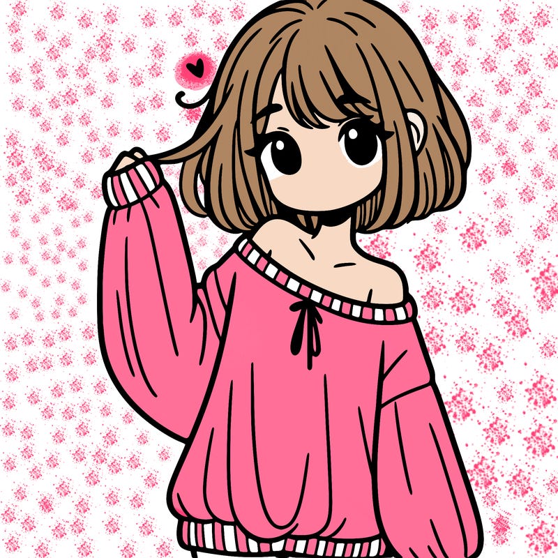 girl in baggy sweater hanging off her shoulder
