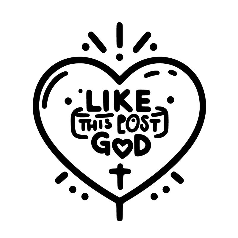 a heart that  in the middle there is a sign that says like this post if you love god