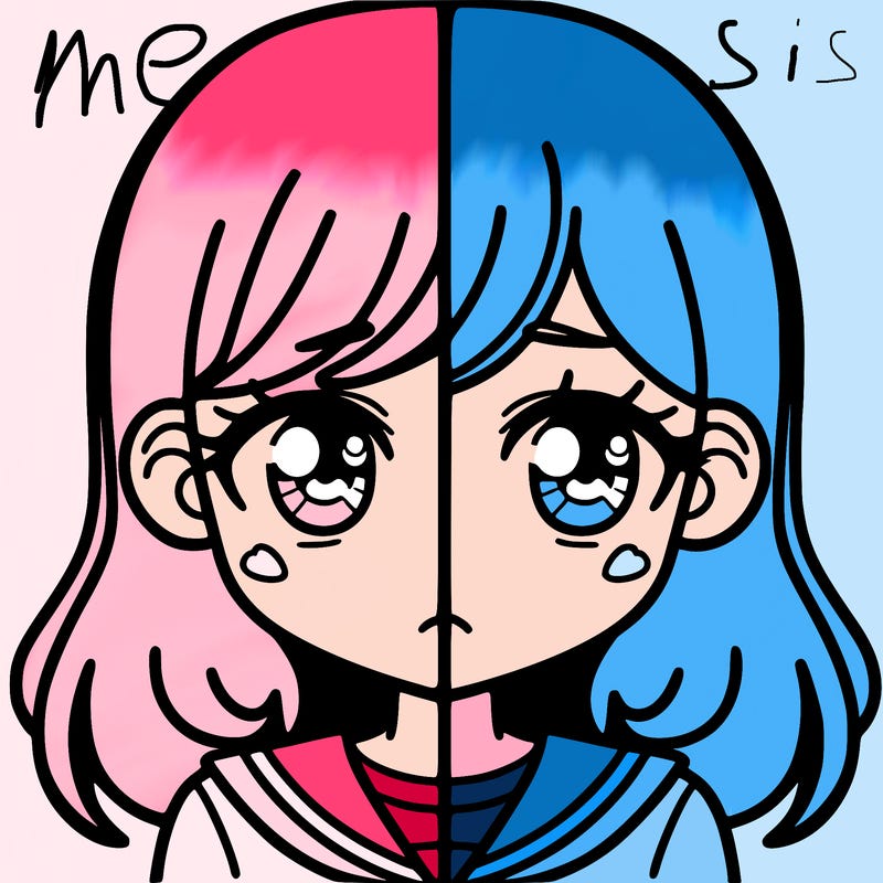 a split of a girl