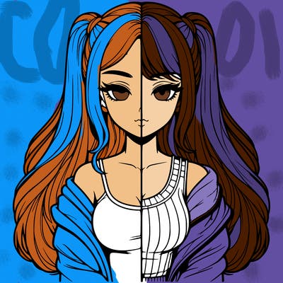 realistic girl split