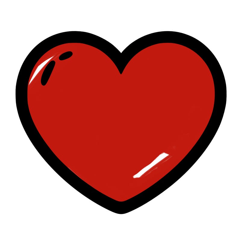 a blank heart