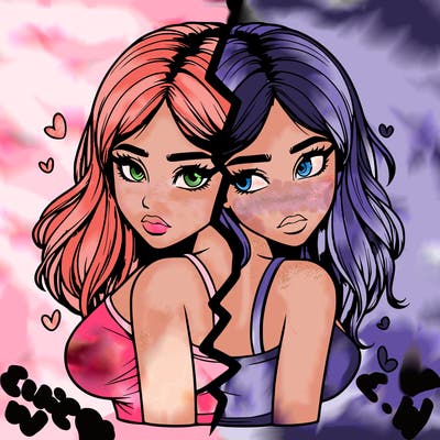 realistic girl split