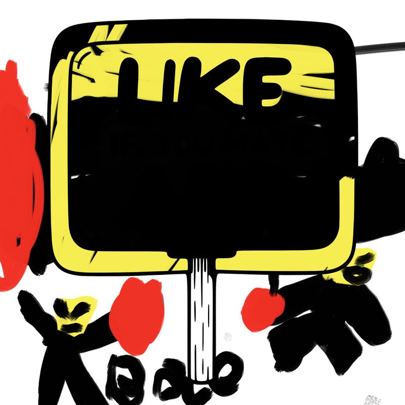 a sign that says like if you hate ads