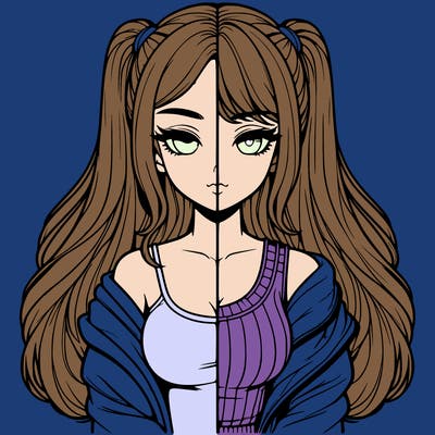 realistic girl split