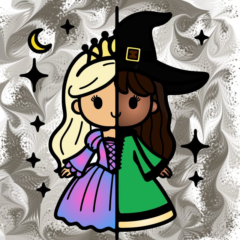 split princess and witch