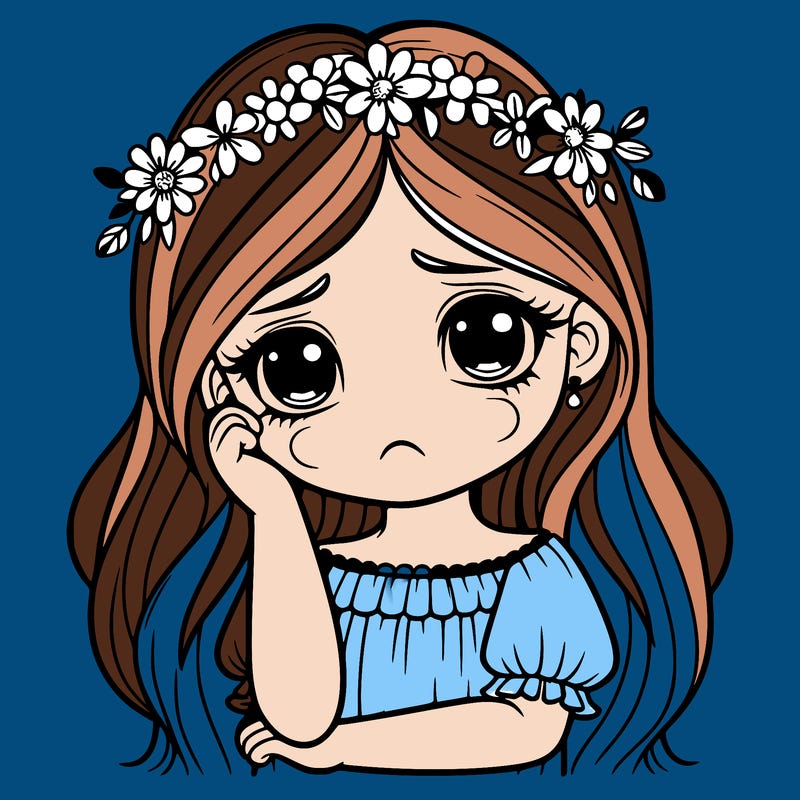 beautiful sad girl